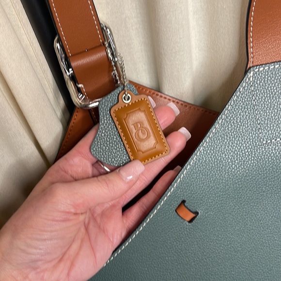 NEW! LEATHER SHOULD BAG WITH COSMETIC BAG ‘CELESTE’ - Picture 6 of 15